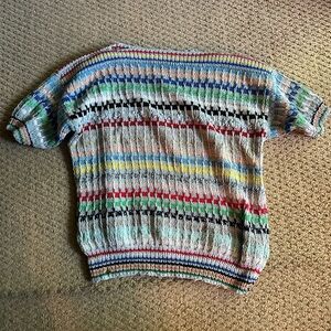 Vibrant Multicolor Vintage Stripe Knit Sweater